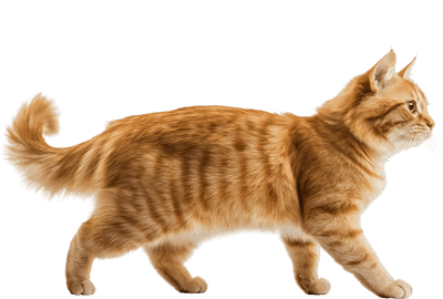 Illustration of a cat strolling